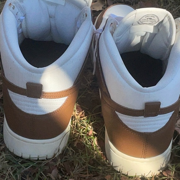 Nike White and Brown High-Tops - Picture 2 of 7